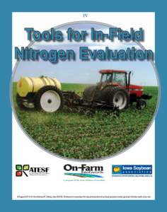 Land management / Agricultural soil science / Fertilizer / Soil test / Soil / Nitrate / Chlorophyll / Plant tissue test / Nitrogen deficiency / Chemistry / Nitrogen metabolism / Soil science