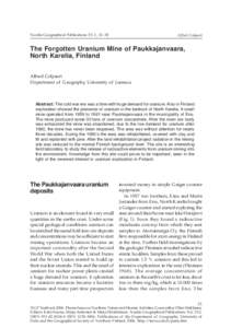 Nuclear technology / Uranium mining / Uranium / Radon / Uranium mining in the United States / Uranium mining debate / Matter / Chemical elements / Chemistry