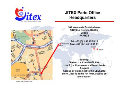 JITEX Paris Office Headquarters JITEX Consulting Group 108 avenue de Fontainebleau[removed]Le Kremlin-Bicêtre