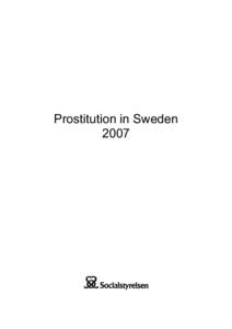 Prostitution in Sweden 2007 ISBN Artikelnr