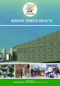 1  BUDGET SPEECH[removed]PRESENTED BY: Bojanala