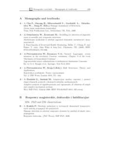 A Monograﬁe i artykuły – Monographs & textbooks  A 169