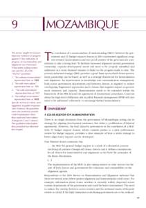 9 The survey sought to measure objective evidence of progress against 13 key indicators of progress on harmonisation and alignment (see Foreword).