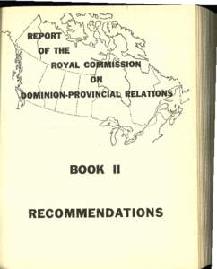 Rowell-Sirois Commission Report, 1940