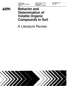 Behavior and Determination of Volatile Organic Compounds in Soil