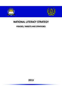 NATIONAL LITERACY STRATEGY POLICIES, TARGETS AND STRATEGIES 2013  1