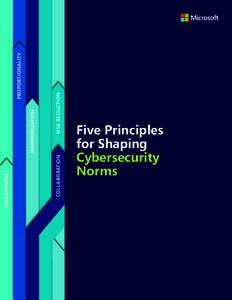 COLLABORATION  TRANSPARENCY PROPORTIONALITY  RISK REDUCTION