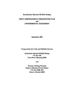 Contents, Summary, Draft Comprehensive Conservation Plan, Seedskadee National Wildlife Refuge