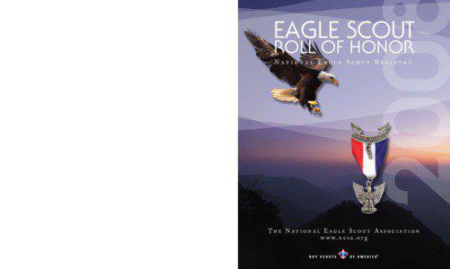 2008 EAGLE SCOUT ROLL OF HONOR  EAGLE SCOUT