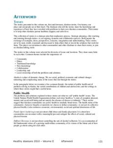 Arctic Ocean / West Coast of the United States / Health education / Health promotion / United States Department of Health and Human Services / Public health / Statewide Suicide Prevention Council / Tanana Chiefs Conference / Health / Health policy / Alaska