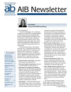 AIB Newsletter Vol. 18, No. 1 First  Quarter