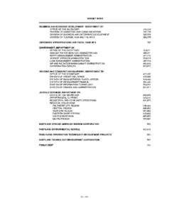 2012 Maryland State Budget - Volume III Index