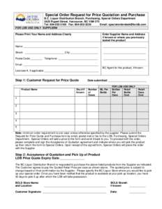 Microsoft Word - Special Order Form Oct[removed]doc