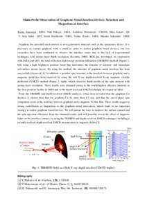 Multi-Probe Observation of Graphene-Metal Junction Devices: Structure and Magnetism at Interface Kenta Amemiya：IMSS, Yuki Fukaya：JAEA, Yoshihiro Matsumoto：CROSS, Shiro Entani：QS T, Seiji Sakai：QST, Izumi Mochiz