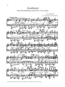 30  Andante from Brandenberg Concerto No. 2 in F major J. S. BACH
