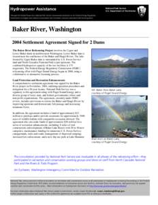 Skagit River / Baker River / Lower Baker Dam / Upper Baker Dam / Lake Shannon / Baker Lake / Cascade Range / National Park Service / Federal Energy Regulatory Commission / Washington / Geography of the United States / Mount Baker-Snoqualmie National Forest