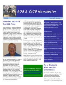 Microsoft Word - AOS & CICS Newsletter Fall 2011