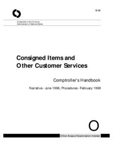 Consigned Items and Other Customer Services