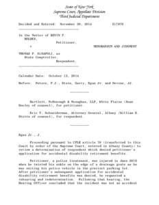 State of New York Supreme Court, Appellate Division Third Judicial Department Decided and Entered: November 20, 2014 ________________________________ In the Matter of KEVIN T.