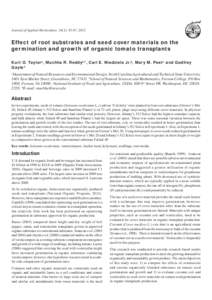 Journal  Journal of Applied Horticulture, 14(2): 83-87, 2012 Appl