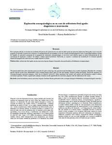 DOI: rcnp.2014.0902E.04  Rev. Chil. Neuropsicol. 9(E2): 61-66, 2014 www.neurociencia.cl  Caso clínico