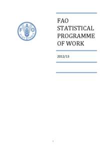FAO STATISTICAL PROGRAMME OF WORK[removed]