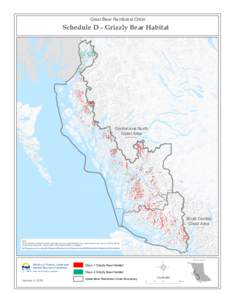 Great Bear Rainforest Order  Schedule D - Grizzly Bear Habitat Central and North Coast Area