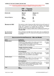 Qualification system summary structure