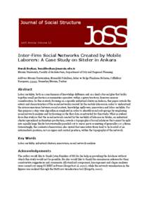 Journal of Social Structure  JoSS Article: Volume 12 JoSS