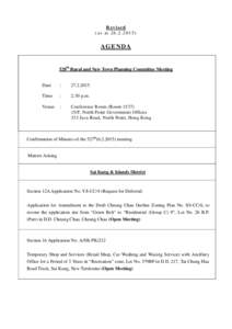 Revised (as at[removed]AGENDA  528th Rural and New Town Planning Committee Meeting