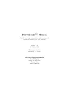 Reasoning / Knowledge engineering / Knowledge representation / Ontology / Lisp programming language / LOOM / Lisp / Inference / Description logic / Computing / Software engineering / Computer programming