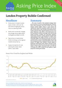 HOME.CO UK ASKING PRICE INDEX May 2014 	  Released: [removed]UN