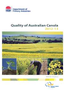 Quality of Australian Canola 2012 D.E. Seberry, D. McCaffery & J.G. Ayton Volume No 19