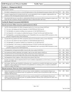 Microsoft Word - RMP Program Level 2 Process Checklist.doc