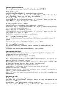 2008 Rules for Combined Event. To be used for test events after Madrid World Cup (issue date[removed]Individual competition