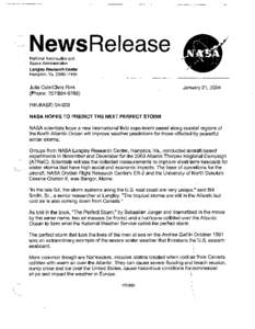 ~/ NewsRelease National Aeronautics and Space Administration . Langley Research Center Hampton, Va[removed]