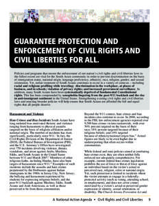 GUARANTEE PROTECTION AND ENFORCEMENT OF CIVIL RIGHTS AND CIVIL LIBERTIES FOR ALL. %;85/51?-:0<>;3>-9?@4-@1:?A>1@411:2;>/191:@;2;A>:-@5;:J?/5B58>534@?-:0/5B5885.1>@51?8-C?@; @412A881?@1D@1:@->1B5@-82;