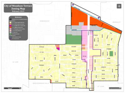 City of Woodson Terrace Zoning Map 70 § ¦