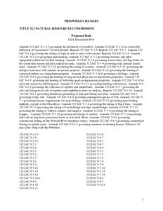 PROPOSED CHANGES TITLE 312 NATURAL RESOURCES COMMISSION Proposed Rule LSA Document #14Amends 312 IAC[removed]governing the definition of crossbow. Amends 312 IAC[removed]to correct the definition of “possession” of wi