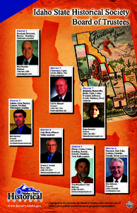 Idaho State Historical Society Board of Trustees District 1 Kootenai, Benewah, Bonner, Boundary,