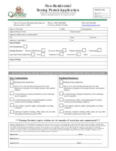 Non-Residential Zoning Permit Application Staff Use Only  Application and all required supporting materials