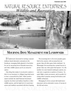 P2335 Natural Resource Enterprises Wildlife and Recreation Mourning Dove Management for Landowners