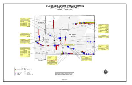 OKLAHOMA DEPARTMENT OF TRANSPORTATION 2012 to 2019 Construction Work Plan Division 4 – Sheet 2 of 2 SH-74 from north of NW 164th St. north 2.5 miles FFY2016 Grade, Drain & Surface