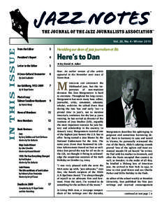 Jazz Notes  TM The Journal of the Jazz Journalists Association