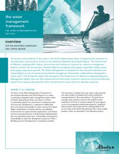 the water management framework five years of implementation[removed]