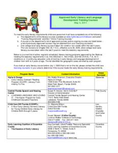 Microsoft Word - Appd Courses-Web List May 2011