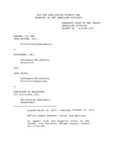 NOT FOR PUBLICATION WITHOUT THE APPROVAL OF THE APPELLATE DIVISION SUPERIOR COURT OF NEW JERSEY APPELLATE DIVISION DOCKET NO. A-4198-11T1 SURGEM, LLC AND