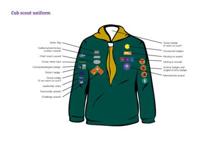 Cub scout uniform  Union flag Gallantry/meritorious conduct awards