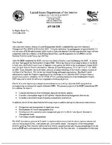 Lakeview RMP Amendment Scoping Letter