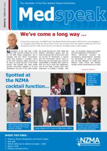 Medspeak  ISSUE 61 l FEBRUARY 2013 The newsletter of the New Zealand Medical Association